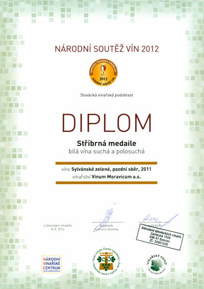 Národní soutěž vín 2012 Slovácká podoblast